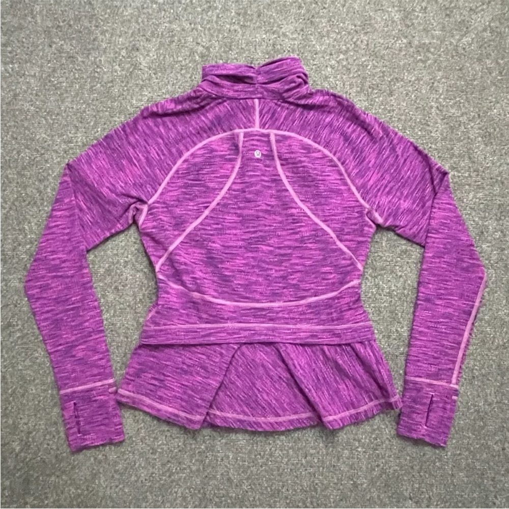 Lululemon Womens Jacket 8 Hustle In Your Bustle Zip Up Jacquars Space Dye Viole - Picture 11 of 11